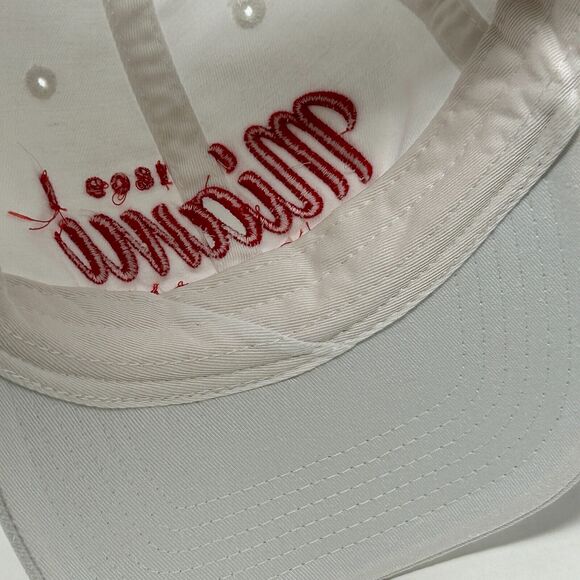 Miami University RedHawks Dad Hat Cap Ohio Love and Honor Strapback White - Picture 5 of 11